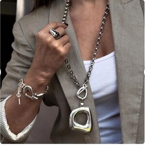 NEW!  Statement metal necklace, Unode50 style jewelry